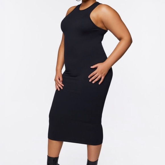 Ribbed Racerback Midi Dress - Picture 2 of 5